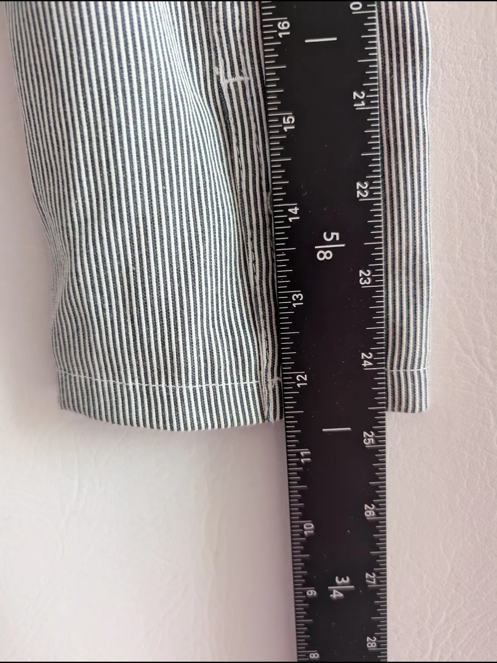 Ralph Lauren Cotton Gray White Pinstripe Tailored Women's Blazer - S